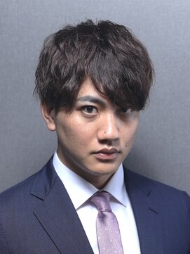 ビーダンディー(Bee dandy) ビジネスツーブロックマッシュ 束感ショートゆるめ波巻きパーマ