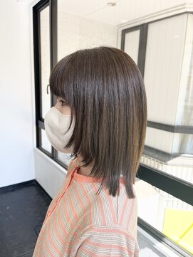 ネオリーブカップ 町田店(Neolive capu) お顔まわりレイヤーボブ☆ミントブラウン