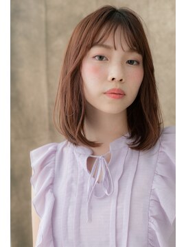 カバーヘア ブリス 志木南口駅前店(COVER HAIR bliss) ベージュピンク前下がりヘルシースタイル309Y志木20代30代40代