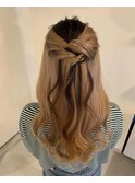 ハーフアップ/簡単アレンジ