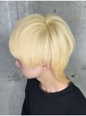 抜きっぱなしブロンド×マッシュウルフ