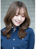 ミディアム/韓国/レイヤー/シースルバング