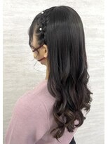 編み込みハーフツインテール