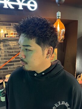 ダムディートウキョウ 心斎橋店(DAMDEE TOKYO) ダークアッシュ/カルマパーマ/ベリーショート[心斎橋/理容室]