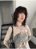 くるくるパーマ　ウルフパーマ　ミディアムパーマ