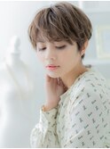 アースカラー韓国風切りっぱなしショートTb10越谷20代30代40代