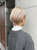 アチーブ ヘア デザイン(achieve hair design)&nbsp;ホワイティーカラー/くびれショートボブ/ブリーチ/ダブルカラー