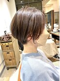 簡単スタイリング　大人ショートボブ　　小顔ボブルフ