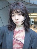 脱直毛！ミディアムゆるふわパーマ×暖色ブラウン