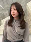 レイヤーカットxナチュラルオリーブカラー