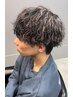 メンズカット＋パーマ＋ハイライト(メッシュキャップ)