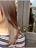ハイライトカラー大人のインナーベージュ