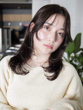 ラヴィズム 松崎店(LUVISM) ◎韓国ヘアー顔周りレイヤーおくれ毛前新潟東区松崎ミディアム