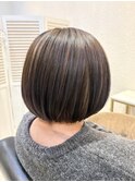 ハイライトたっぷりミニボブ