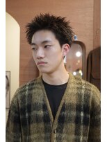 エディ(Edy)&nbsp;メンズスパイキーボックスショートブラウンンカラー眉毛カット