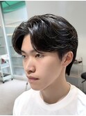 韓国ヘア 毛流れセンターパート×リーフカット