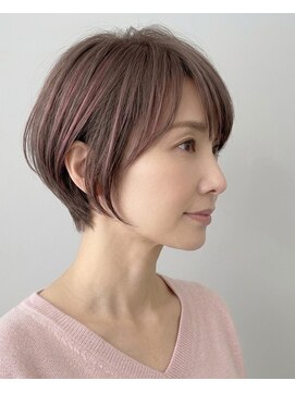ヘアー リラックス 風香(HAIR RELAX) 【60代・前下がりボブ・大人ショート】白髪染め・ヘアカラー富沢