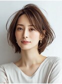 白髪ぼかし脱白髪染め似合わせレイヤーカット40代50代60代