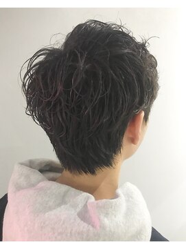 レイドバック(LAID BACK) ビジカジ★ネープレスのツーブロック☆無造作パーマヘア