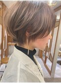 オリーブアッシュショート/ニュアンスカラー/くすみグレージュ