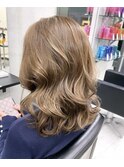 【助川】ハイライトカラー/ベージュ/20代30代40代ヘアスタイル