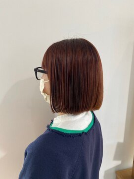 ネオリーブ ジューク 日吉店(Neolive JuQ) 【切りっぱなしキュートボブ☆】　ベージュハイライト