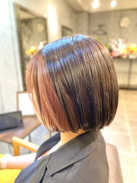 フォワヘアー(foi hair) インナーカラー_バングカラー_アーニャカラー_ブリーチ1回_艶髪