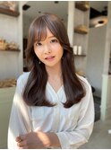 愛されレイヤーカット　ナチュラルワンカール　お顔周りカット
