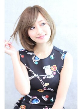 リル 西宮(LiL') 【LiL'西宮】小顔斜めバング_クラシカル_ことりベージュ★