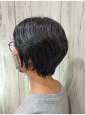 20代30代大人可愛い髪質改善小顔艶感前下がりショート