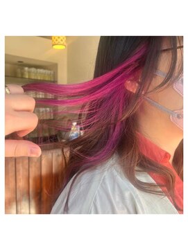 ヘアリゾート ディアリウム(Hair Resort DEARIUM) イヤリングカラーピンク[町田店/町田駅/JR町田駅]