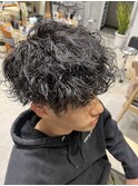 20代30代大人メンズヘア/ツイストスパイラルパーマ/ツーブロック