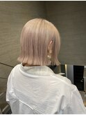 【number ulus】ショート_9ホワイトグレージュ/外ハネボブ