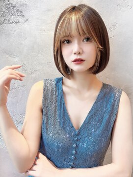 ロンドローズ 名古屋(Lond damaskRose) リフトレイヤー センターパート ブリーチ縮毛矯正 ヨジャドル154