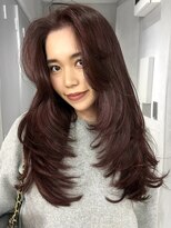 サイン 表参道(SIGN)&nbsp;ミディアムヘアグレージュカラーデザインカラーシルキーベージュ