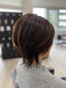 オレのカット ワタシのカラー ショートウルフ