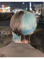 ルプラ ガーデン(le-pla garden) ウルフ#ショート#レイヤーカット#水色#ブリーチ#豊橋#豊川#田原