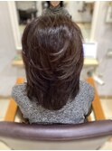 【５０代・６０代】大人女性に人気のミディアムレイヤーNO2　C