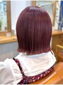 【Liko　池袋東口店】チェリーレッド　暖色カラー　艶髪　艶感