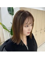 アオ 岡野 横浜(a-o) 【安藤貴志】くすみベージュxナチュラルハイライト＊