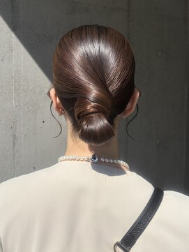 ピークアブー 原宿ハラカド(PEEK-A-BOO) 結婚式参列ヘア タイトシニヨン お団子ヘア 和装ヘア シニヨン