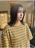 ダブルカラー ベージュヘアカラー 透明感カラー
