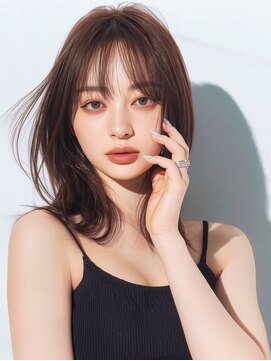 ラベストクズハ(LOVEST KUZUHA) 外はねボブ/大人ボブ/韓国風ヘア/フェイスレイヤー/大人ブラウン