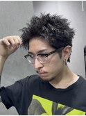 スパイキーショート無造作パーマスパイキーパーマピンパーマ