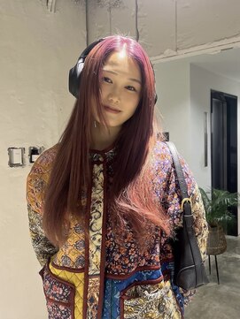 エイチ(811) ショートヘアグレージュミルクティーベージュシースルーミニボブ