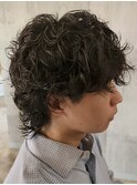 マッシュウルフパーマ