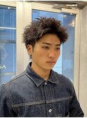 メンズスパイキーショートメンズパーマ