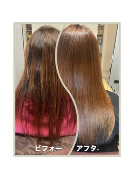 ドライヤーで乾かしただけ　アイロン無しのツヤ髪縮毛矯正