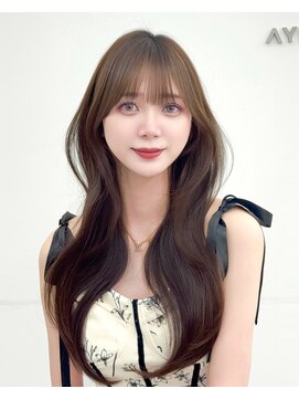 アマトウキョウスマートサロン(AMA TOKYO×Smart Salon) 韓国ヘア　レイヤー　顔まわり