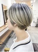 くびレイヤー グレーベージュ 白髪染め 白髪ぼかし 髪質改善